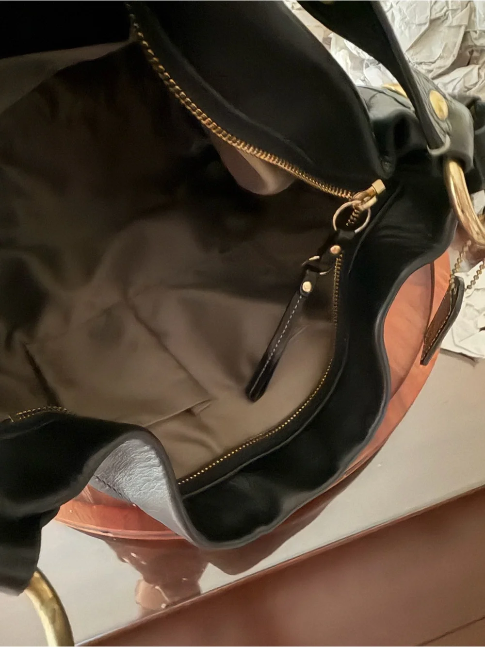 Coach sleek black